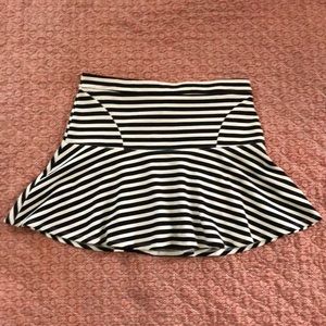 Olivaceous Striped Mini Skirt